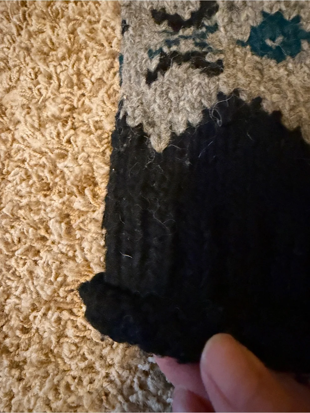 Vintage Purple Mountain Handknit Wool Fair Isle Sweater Pullover Mens M/L